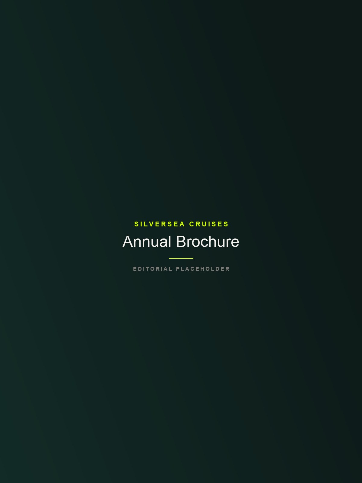 Silversea Cruises — Annual Brochure
